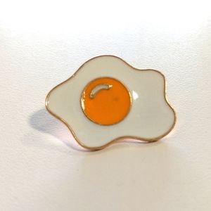 🧁 3/$30 Fried Egg Enamel Pin NEW